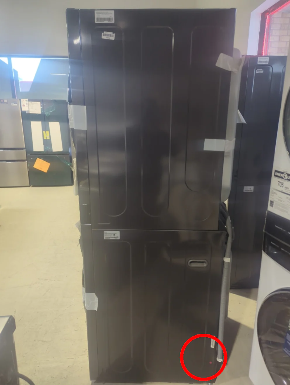 WKEX300HBA - LAUNDRY CENTERS - LG - Stacked Washer/Dryer - Electric - Black Stainless Steel - Open Box - Image 4