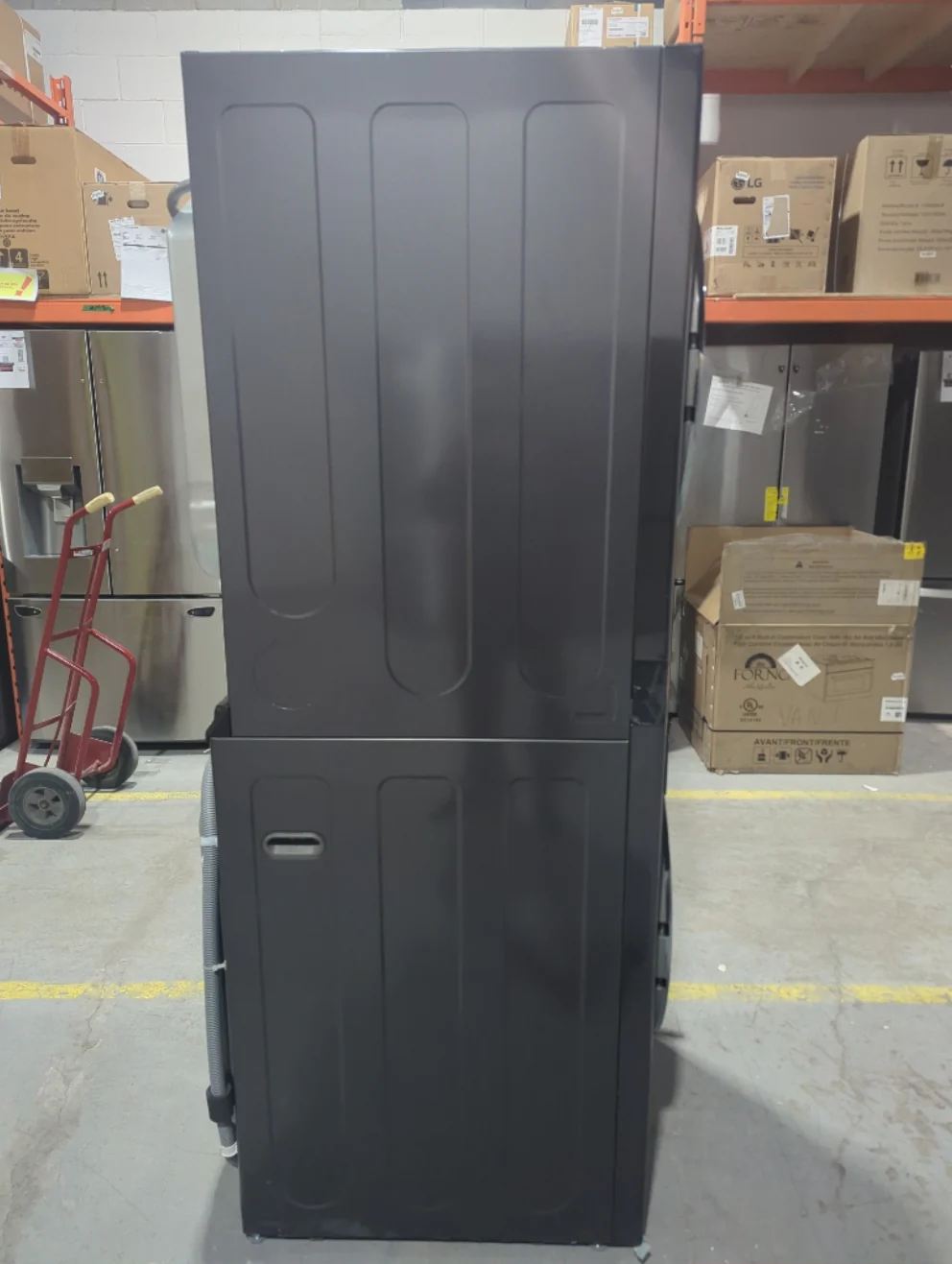 WKEX300HBA - LAUNDRY CENTERS - LG - Stacked Washer/Dryer - Electric - Black Stainless Steel - Open Box - Image 3
