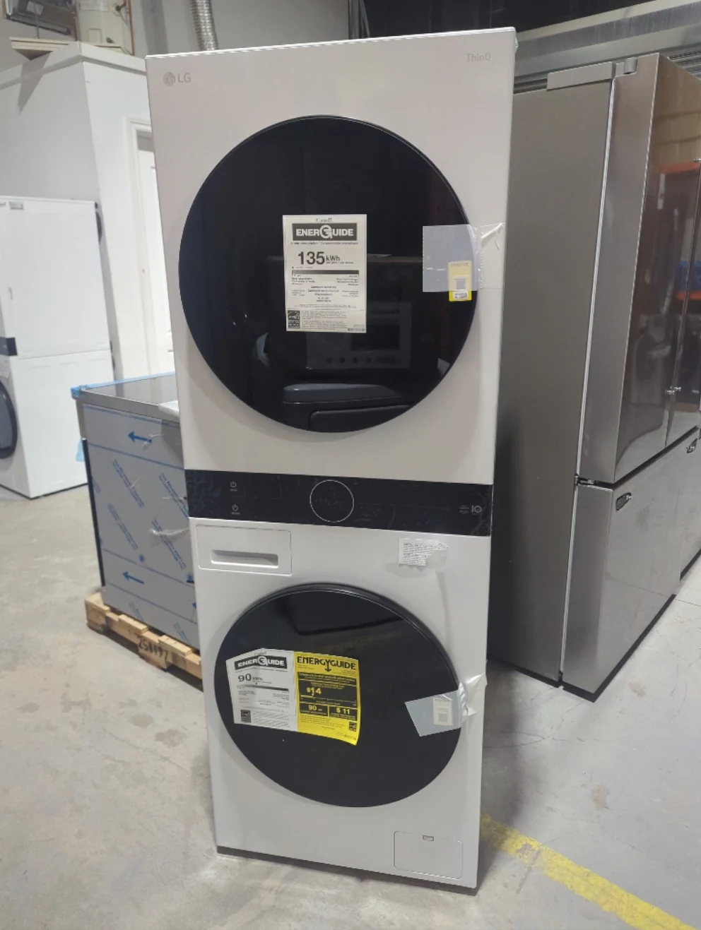 WKHC152HWA - LAUNDRY CENTERS - LG - Stacked Washer/Dryer - Electric - White - Open Box - Image 2