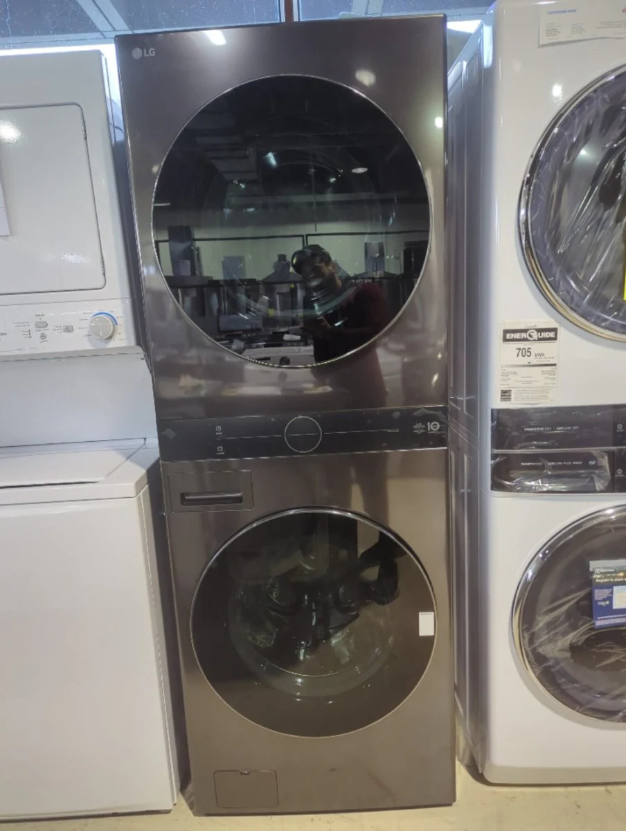 WKHC252HBA - LAUNDRY CENTERS - LG - Stacked Washer/Dryer - Electric - Black Stainless Steel - Open Box - Image 2