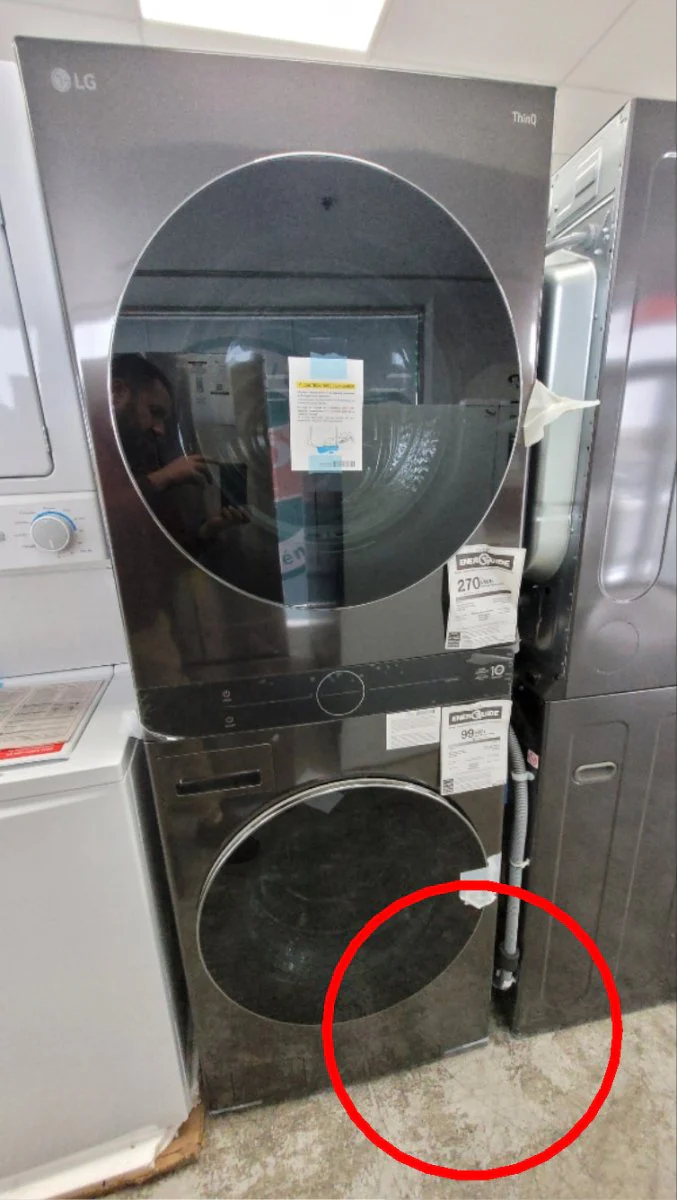 WKHC252HBA - LAUNDRY CENTERS - LG - Stacked Washer/Dryer - Electric - Black Stainless Steel - Open Box - Image 3
