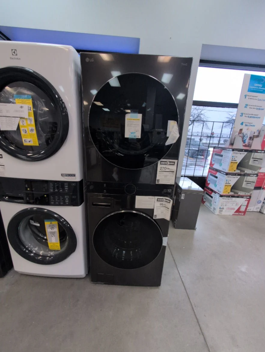 WKHC252HBA - LAUNDRY CENTERS - LG - Stacked Washer/Dryer - Electric - Black Stainless Steel - Open Box - Image 2