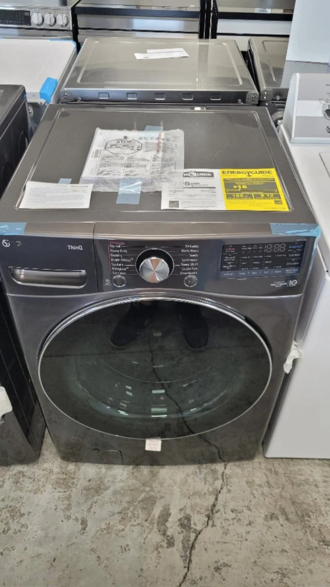 WM4100HBA - WASHERS - LG - Front Load - Black Stainless - Open Box - Image 2