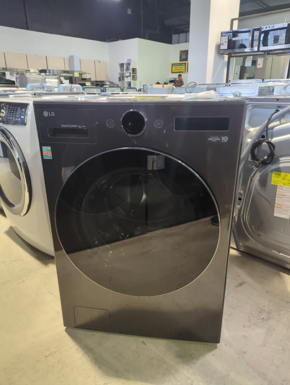 WM6998HBA - LAUNDRY CENTERS - LG - All-In-One - Electric - Black Stainless Steel - Open Box - Image 2