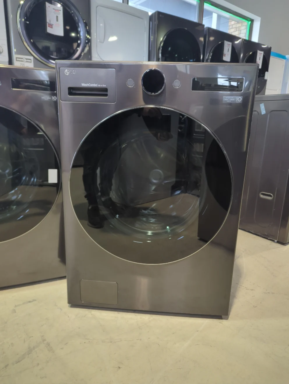 WM6998HBA - LAUNDRY CENTERS - LG - All-In-One - Electric - Black Stainless Steel - Open Box - Image 2